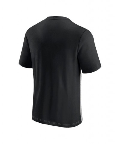 Men's Branded Black, Heathered Gray Las Vegas Raiders Colorblock T-shirt $19.60 T-Shirts