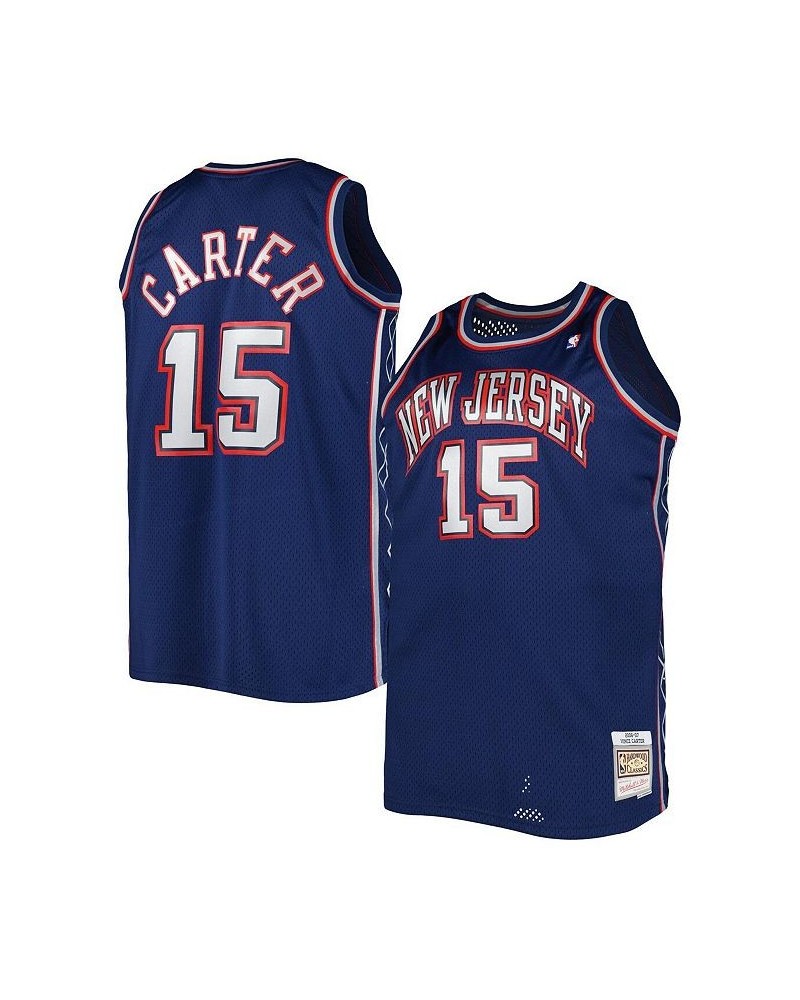 Men's Vince Carter Navy New Jersey Nets Big and Tall Hardwood Classics 2006-07 Swingman Jersey $52.50 Jersey