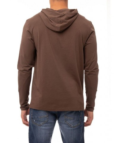 Men's Soft Stretch Long Sleeve Hoodie Army Green $22.05 Sweatshirt