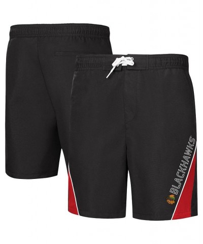 Men's Black Chicago Blackhawks Sunrise Volley Swim Shorts $24.50 Swimsuits