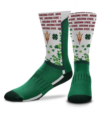 Men's Arizona State Sun Devils Four Leaf St. Patrick's Day V-Curve Crew Socks $12.87 Socks