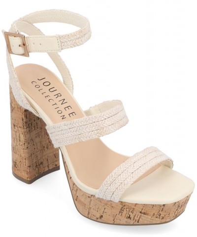 Women's Sienne Platform Sandals Ivory/Cream $36.30 Shoes