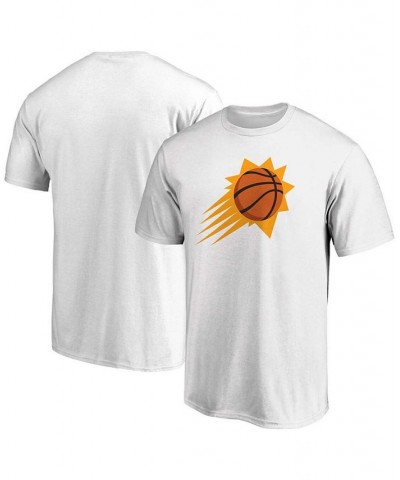 Men's White Phoenix Suns Primary Team Logo T-shirt $16.11 T-Shirts