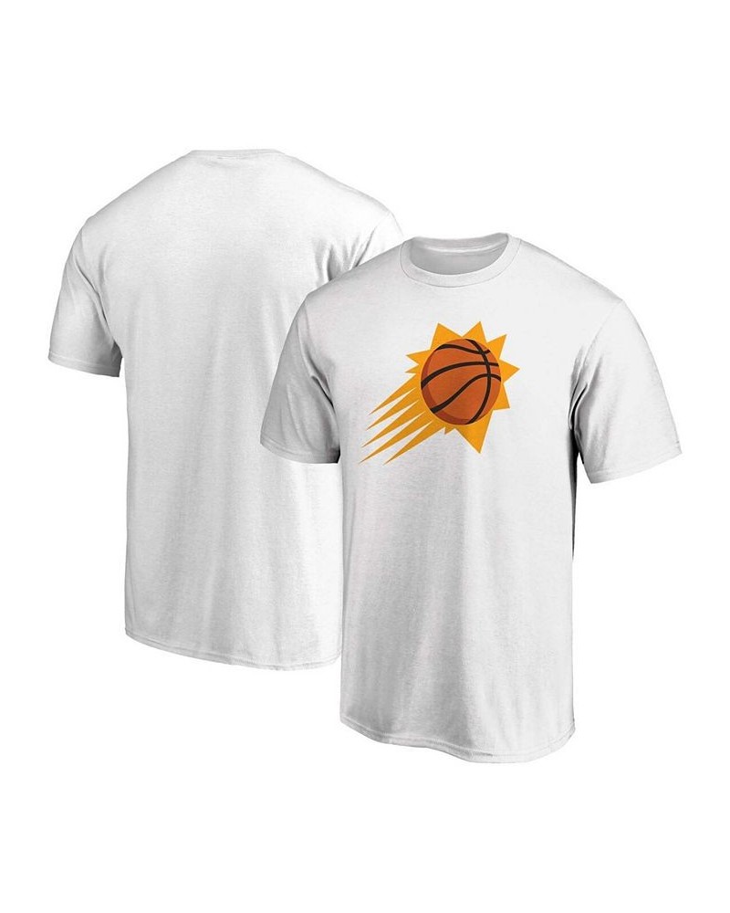 Men's White Phoenix Suns Primary Team Logo T-shirt $16.11 T-Shirts