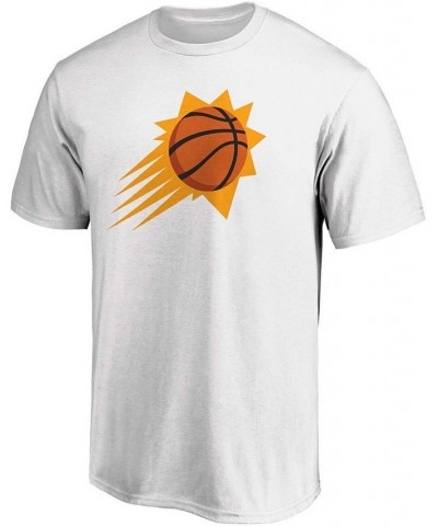 Men's White Phoenix Suns Primary Team Logo T-shirt $16.11 T-Shirts