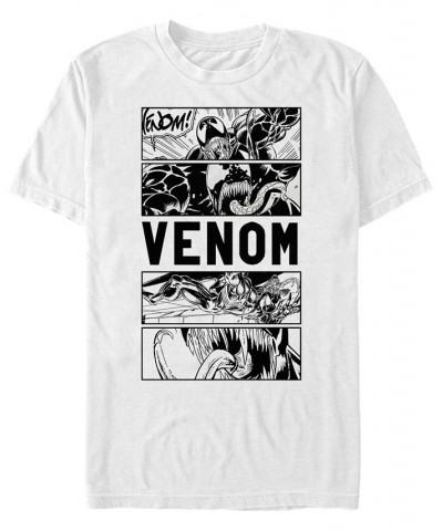 Marvel Men's Comic Collection Venom Comic Panels Short Sleeve T-Shirt White $18.54 T-Shirts