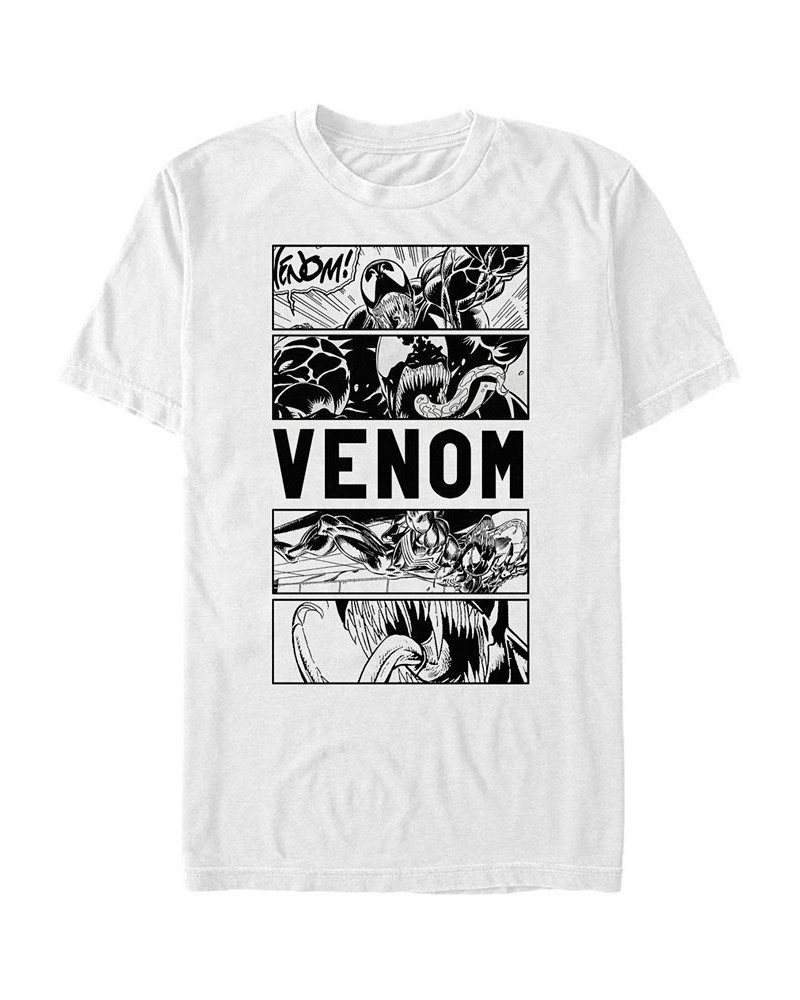 Marvel Men's Comic Collection Venom Comic Panels Short Sleeve T-Shirt White $18.54 T-Shirts