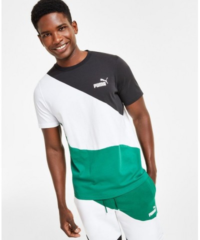 Men's Colorblocked Crewneck T-Shirt & Shorts Green $15.28 T-Shirts