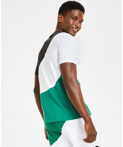 Men's Colorblocked Crewneck T-Shirt & Shorts Green $15.28 T-Shirts