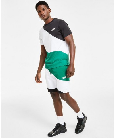 Men's Colorblocked Crewneck T-Shirt & Shorts Green $15.28 T-Shirts