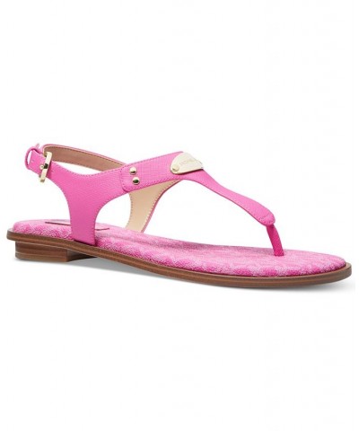 Women's MK Plate Flat Thong Sandals PD07 $52.25 Shoes