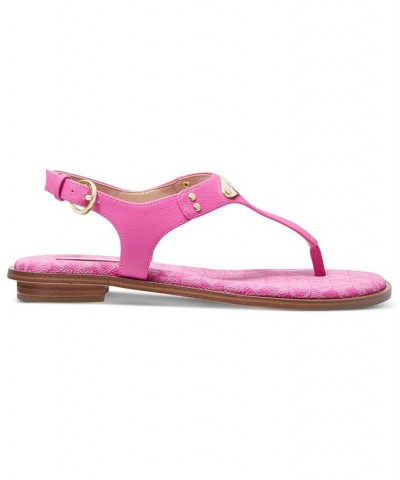 Women's MK Plate Flat Thong Sandals PD07 $52.25 Shoes