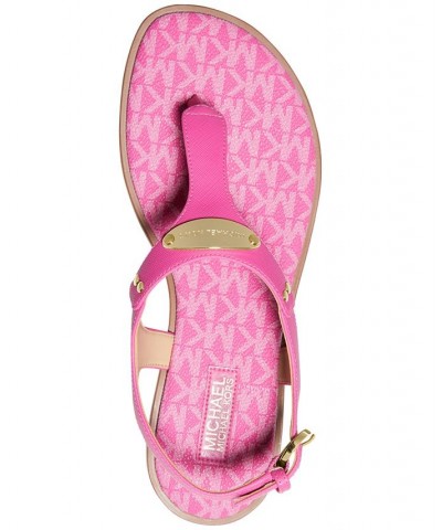 Women's MK Plate Flat Thong Sandals PD07 $52.25 Shoes