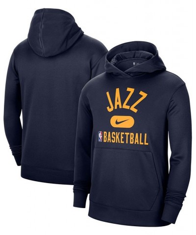 Men's Navy Utah Jazz 2021-2022 Spotlight On Court Performance Practice Pullover Hoodie $30.38 Sweatshirt