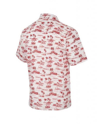 Men's White Arkansas Razorbacks Spontaneous is Romantic Camp Button-Up Shirt $36.00 Shirts