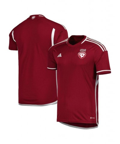 Men's Burgundy Latvia National Team 2022/23 Home Replica Jersey $44.00 Jersey