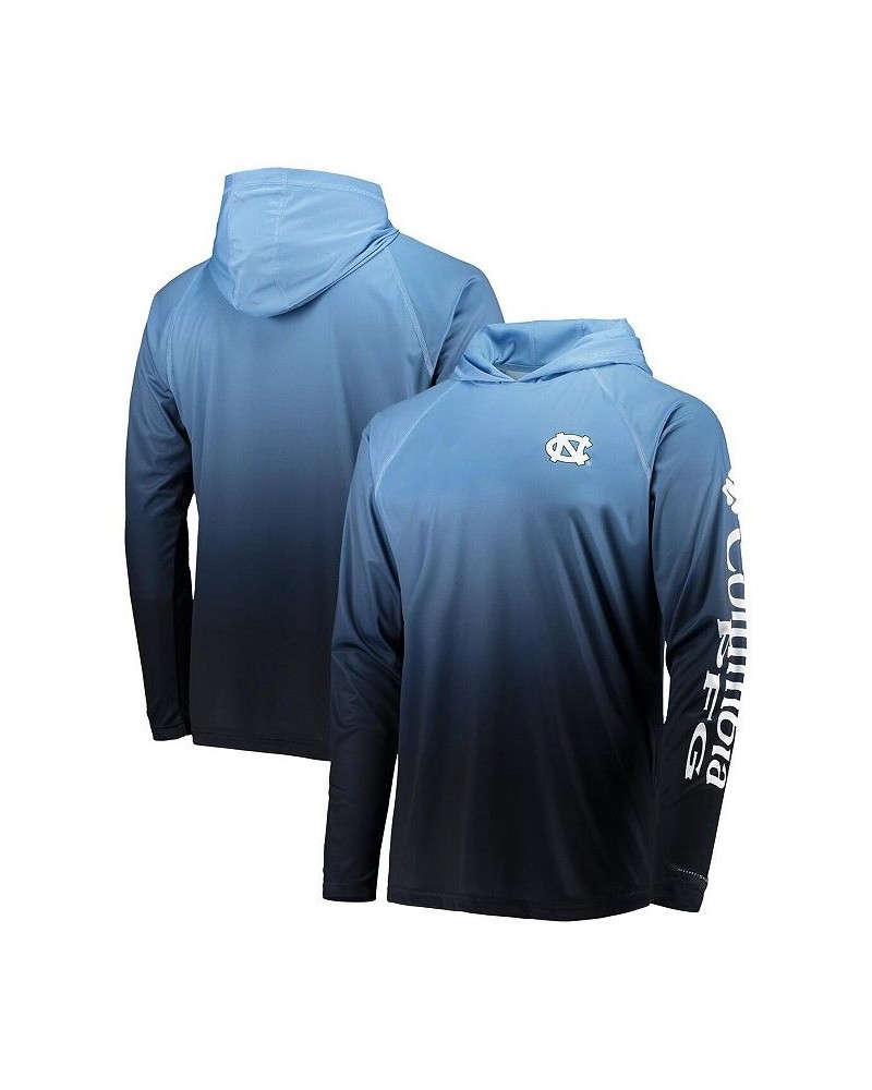 Men's Carolina Blue North Carolina Tar Heels Terminal Tackle Omni-Shade UPF 50 Long Sleeve Hooded Top $23.10 T-Shirts