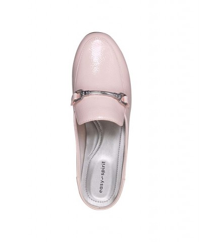 Women's Ladden Round Toe Slip-on Casual Mules Pink $39.16 Shoes