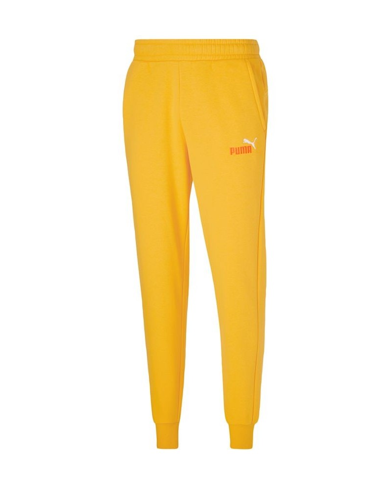 Men's Embroidered Logo Fleece Jogger Sweatpants Tangerine $27.08 Pants