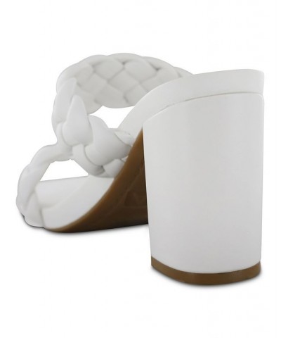 Women's Maine Puffy Braid Sandals White $40.79 Shoes