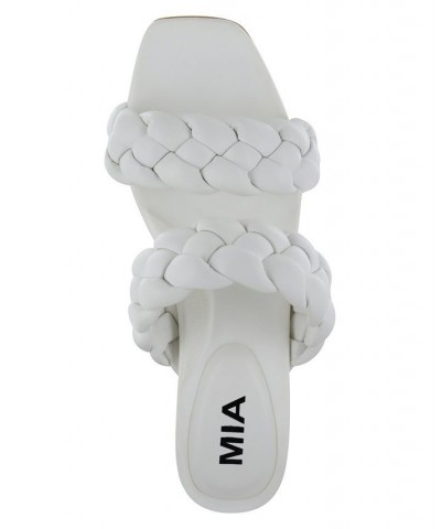 Women's Maine Puffy Braid Sandals White $40.79 Shoes