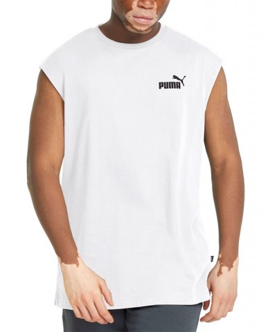 Men's Ess Logo Graphic Sleeveless T-Shirt White $18.20 T-Shirts