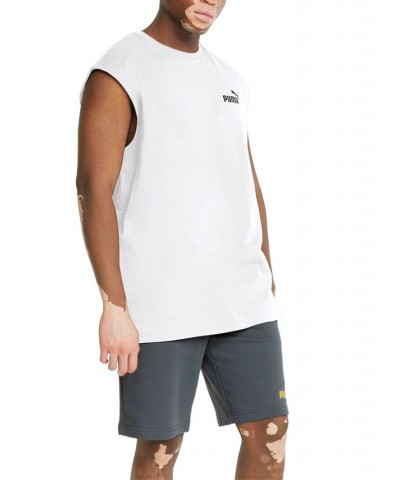 Men's Ess Logo Graphic Sleeveless T-Shirt White $18.20 T-Shirts