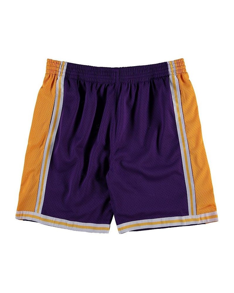 Men's Mitchell Ness Purple Los Angeles Lakers Big Tall Hardwood Classics Swingman Shorts $32.12 Shorts