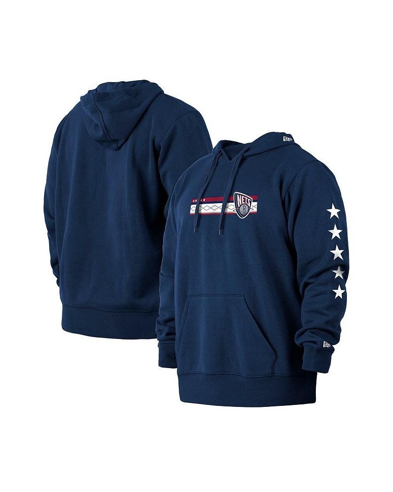 Men's Navy Brooklyn Nets 2021/22 City Edition Big and Tall Pullover Hoodie $27.06 Sweatshirt