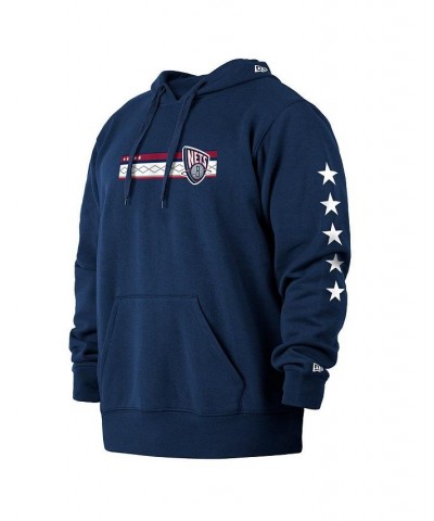 Men's Navy Brooklyn Nets 2021/22 City Edition Big and Tall Pullover Hoodie $27.06 Sweatshirt