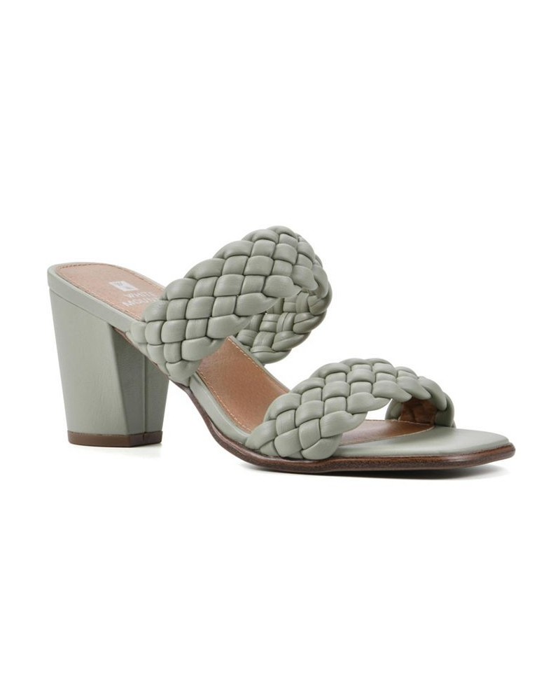 Women's By Far Mule Dress Sandals Green $35.55 Shoes