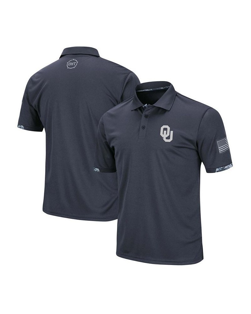 Men's Charcoal Oklahoma Sooners OHT Military Inspired Appreciation Digital Camo Polo $28.04 Polo Shirts