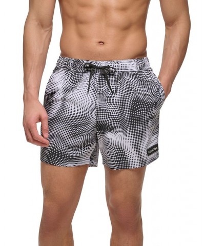 Men's 5" Optical Wrap Swim Trunks Black $15.81 Swimsuits