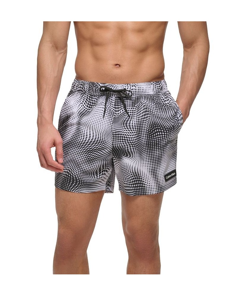 Men's 5" Optical Wrap Swim Trunks Black $15.81 Swimsuits