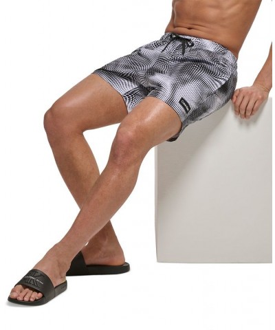 Men's 5" Optical Wrap Swim Trunks Black $15.81 Swimsuits