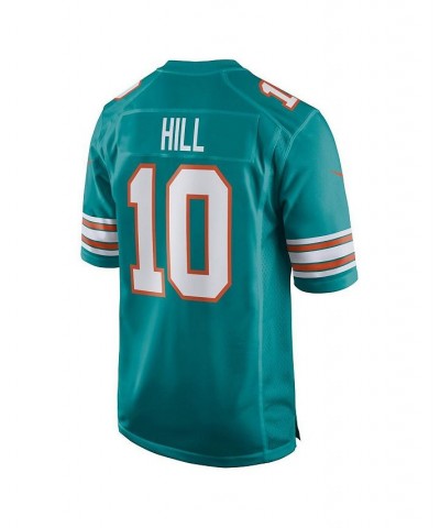 Men's Tyreek Hill Aqua Miami Dolphins Alternate Game Jersey $53.50 Jersey