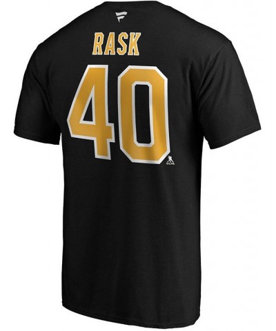 Men's Tuukka Rask Black Boston Bruins Authentic Stack Player Name and Number T-shirt $15.30 T-Shirts