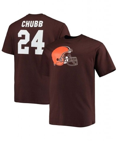 Men's Nick Chubb Brown Cleveland Browns Player Name and Number T-shirt $24.59 T-Shirts