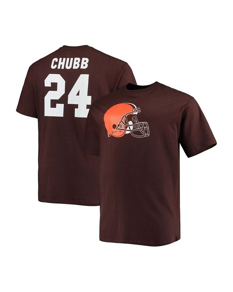 Men's Nick Chubb Brown Cleveland Browns Player Name and Number T-shirt $24.59 T-Shirts