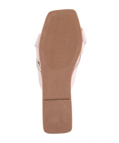 Women's Driver Flat Sandals Tan/Beige $28.60 Shoes