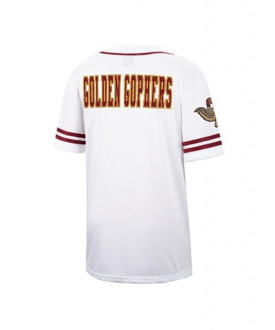 Men's White Minnesota Golden Gophers Free-Spirited Full-Button Baseball Jersey $32.25 Jersey