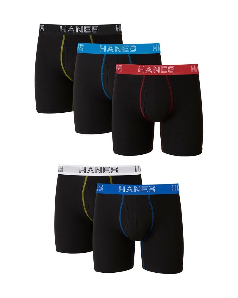 Men's 5-Pk. Ultimate Stretch Boxer Briefs Black $17.60 Underwear