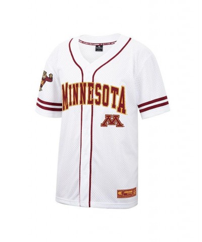 Men's White Minnesota Golden Gophers Free-Spirited Full-Button Baseball Jersey $32.25 Jersey