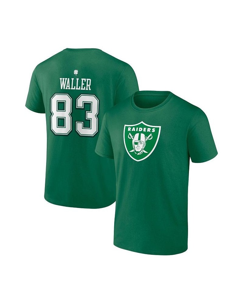 Men's Branded Darren Waller Green Las Vegas Raiders St. Patrick's Day Icon Player T-shirt $14.62 T-Shirts