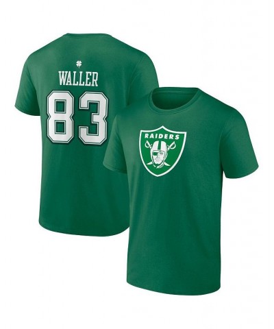 Men's Branded Darren Waller Green Las Vegas Raiders St. Patrick's Day Icon Player T-shirt $14.62 T-Shirts