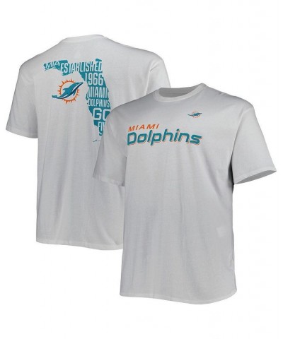 Men's Branded White Miami Dolphins Big and Tall Hometown Collection Hot Shot T-shirt $19.88 T-Shirts