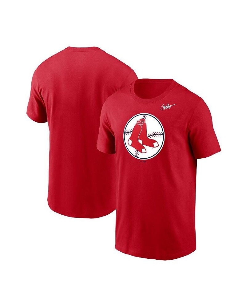 Men's Red Boston Red Sox Cooperstown Collection Logo T-shirt $18.90 T-Shirts