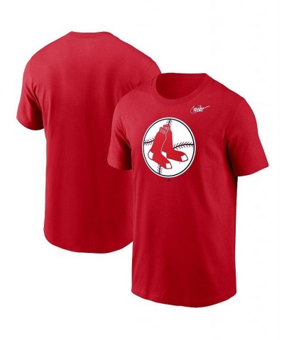 Men's Red Boston Red Sox Cooperstown Collection Logo T-shirt $18.90 T-Shirts