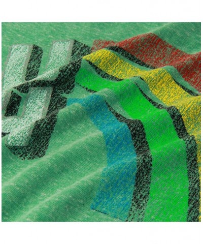 Men's Heather Green Hawaii Warriors Vintage-Like Rainbow Tri-Blend T-shirt $19.43 T-Shirts