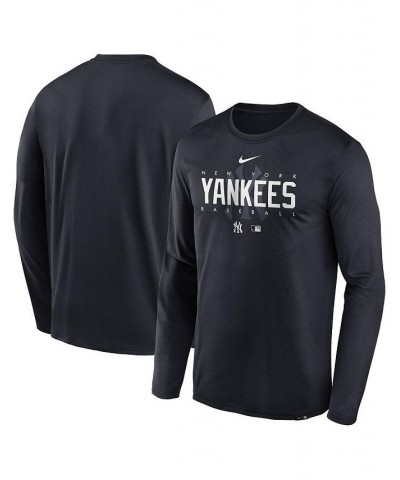 Men's Navy New York Yankees Authentic Collection Team Logo Legend Performance Long Sleeve T-shirt $24.75 T-Shirts